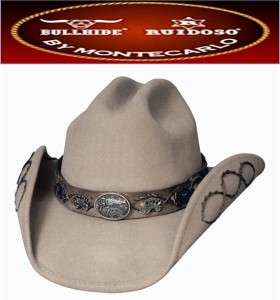 NEW Montecarlo Bullhide Hats JESSE Wool Western James Gang Cowboy Hat 