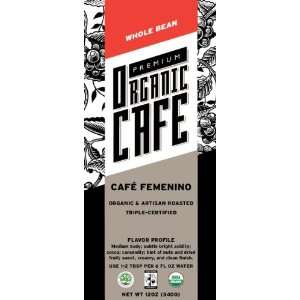 Premium Organic Cafe Cafe Feminino 12 oz   Medium Roast  