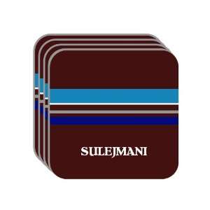 Personal Name Gift   SULEJMANI Set of 4 Mini Mousepad Coasters (blue 