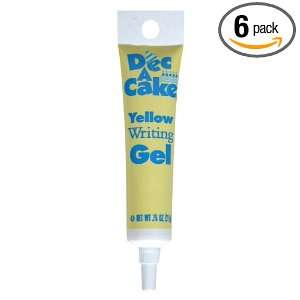 Dec A Cake Write A Cake Yellow, 0.75 Ounce (Pack of 6)  