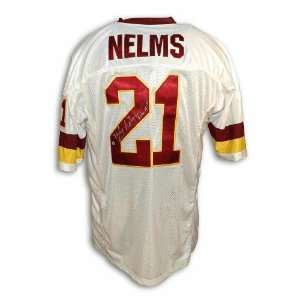  Autographed Mike Nelms Washington Redskins White Throwback 
