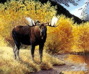 Autumn Antlers by Jan M. McGuire Bull Moose Wildlife  