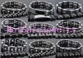 wholesale 10strs silica gel stainless steel bracelets  