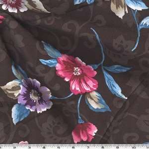  60 Wide Rayon Challis Camille Fabric Black By The Yard 