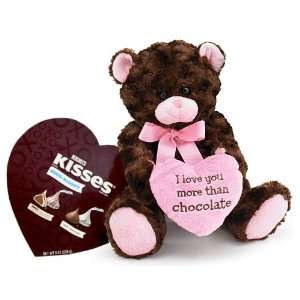Love You More Than Chocolate Plush Bear Valentine Gift  