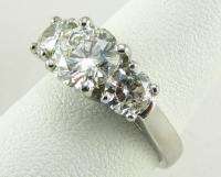 61ctw GIA 3 Stone DIAMOND Engagement RING   Platinum   Appraised at 