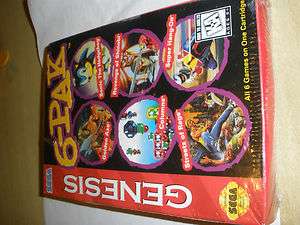 Genesis 6 Pak (Sega Genesis, 1995brand new factory sealed cardboard 