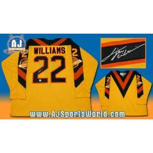   WILLIAMS Vancouver Canucks SIGNED Hockey JERSEY