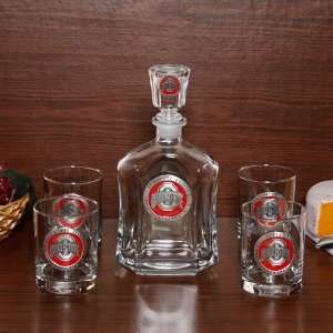  Ohio State Buckeyes Capitol Decanter Boxed Set Sports 