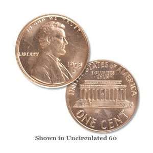    Brilliant Red Uncirculated    1973 D Lincoln Penny 