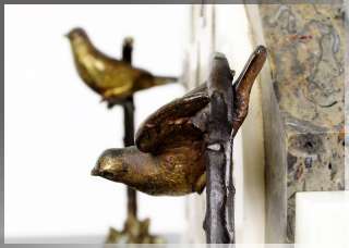 1920s French ART DECO Bird Sculpture MANTEL CLOCK by MARTI, Bronze 
