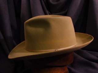 Vintage STETSON Western Fedora Hat Royal Deluxe Sand Color Size 7   7 