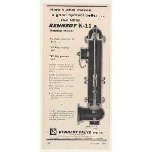  1960 Kennedy Valve K 11 Fire Hydrant Print Ad (45887 