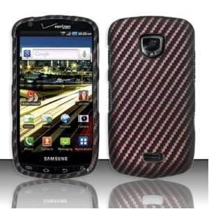 CARBON FIBER V2 Hard Rubber Feel Plastic Design Case for Samsung Droid 