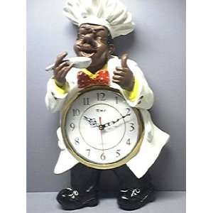  PAPPY Mose Chef 20 Very 3 D Wall Clock Black Americana 