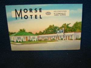 Morse Motel Cairo Illinois 1950s postcard  