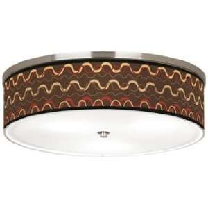  Wave Stitch Nickel 20 1/4 Wide Ceiling Light