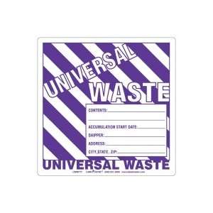   Universal Waste Label w/Generator Info, Thermal Paper