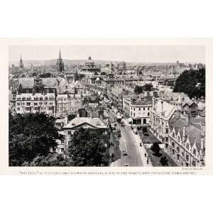  1929 Halftone Print Carfax France High Street Cityscape 