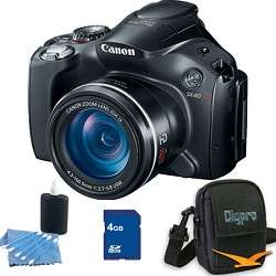 Canon Powershot SX40 HS 35x Zoom 12.1 MP Digital Camera 4GB Bundle 