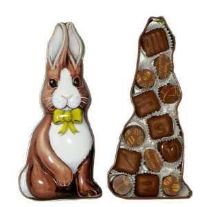 Handmade Belgian Milk Chocolates In Easter Bunny Tin  