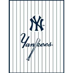   New York Yankees Pinstripe Design Afghan / Blanket