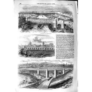  1851 BOW BRIDGE STEPNEY RAILWAY VIADUCT GREAT NORTHERN 