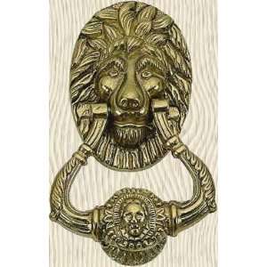  Door Knockers, Solid Brass Lion Door Knocker