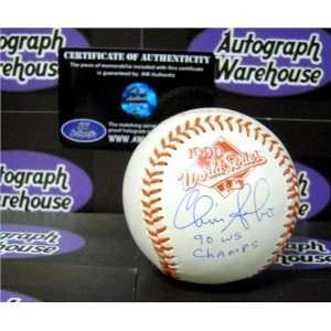  Chris Sabo Autographed/Hand Signed 1990 World Series 
