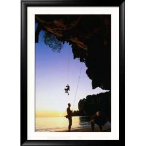  Climbers on Ton Sai Cliff, Krabi, Thailand Framed 