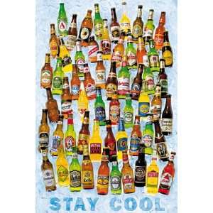  Stay Cool Beers PAPER POSTER measures 36 x 24 inches (91.5 