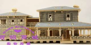   Model Puzzle with courtyard and Terrace ， Porch ， Stairs
