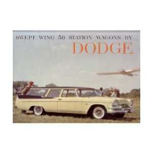  1958 DODGE STATION WAGON Sales Brochure Literature Book 