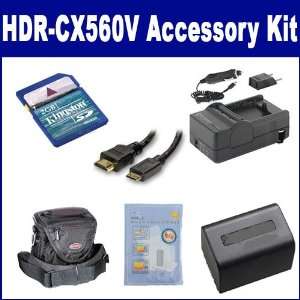  Sony HDR CX560V Camcorder Accessory Kit includes ZELCKSG 