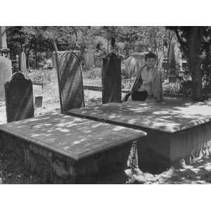  Writer Josephine Pinckney Visiting Cemetery Photographic 
