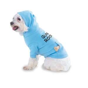 Guns Rock Hooded (Hoody) T Shirt with pocket for your Dog or Cat Size 