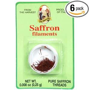Dal Raccolto Saffron Threads, 0.25 Grams (Pack of 6)  
