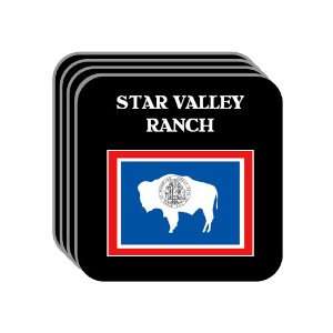 US State Flag   STAR VALLEY RANCH, Wyoming (WY) Set of 4 Mini Mousepad 
