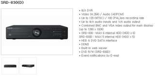 New SAMSUNG CCTV SRD 830 H.264 Digital Video Record DVR + Worldwide 