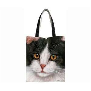  New Fiddlers Elbow Black & White Cat Tote Cotton Canvas 