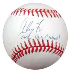  Andy Fox Signed Ball   1996 World Series 1996 WS Champs 