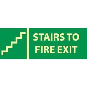  SIGNS 5 X 14 STAIRS TO FIRE EXIT W/ GRAPHIC