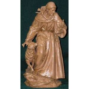  Capodimonte St. Francis in Terrcotta Porcelain Statue 