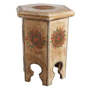  Mehndi Handpainted Wheat Stool Mdf by Midwest CBK