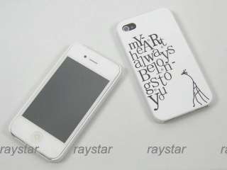 2pcs New Couple Design Hard Case Heart For iPhone 4 4G  