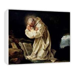  St. Bruno (1030 1101) Praying in the Desert,   Canvas 