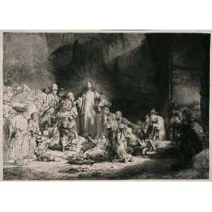  8 x 6 Mounted Print Rembrandt The Hundred Guilder Print 