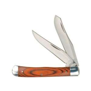  Lansky Trapper Two 420 Stainless Steel Blades Wood Handle 