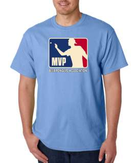 Beer Pong MVP Association Logo 100% Cotton Tee Shirt  