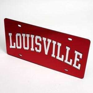  Louisville License Plate   Red